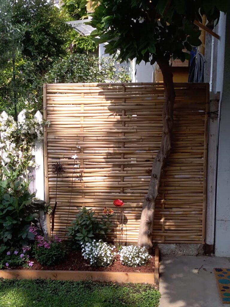 idee con canne di bambu - Ricerca Google  Bamboo garden fences, Backyard  garden design, Bamboo garden